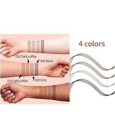 Eyebrow Pencil Eyebrow Pen with 4-Fork Tip Precise Brush Creates Natural Looking Brows Eye Brow Pencils for Women (Brown) - Buy Online on GoSupps.com