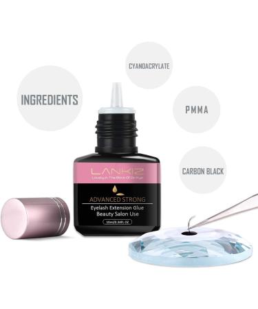 LANKIZ Cluster Lash Glue 10ml - Semi Permanent Individual Eyelash Extension Glue with 6 Weeks Retention - Waterproof and Fast Drying - Ideal for DIY Lash Clusters - Pack of 1 - Buy Online on GoSupps.com