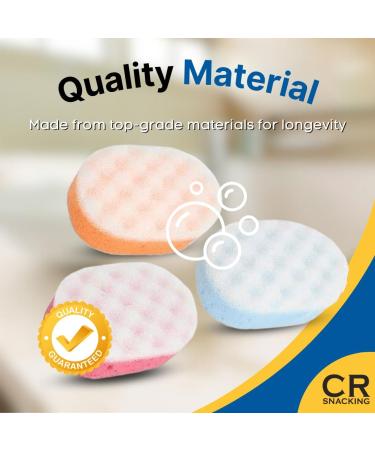 Bath Sponge Body Scrubber Random Colours (Pack of 12) - Super Soft Exfoliating Bath Sponge | Shower Sponge Shower Scrubber for Body | Adults & Kids Bath Sponge Perfect for Sponge Bath - Buy Online on GoSupps.com