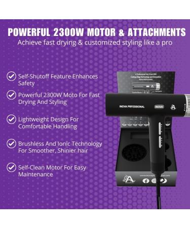 Powerful 2300W Brushless Ionic Hair Dryer | Lightweight Professional Technology for Salon-Quality Results - Ship Internationally - Buy Online on GoSupps.com
