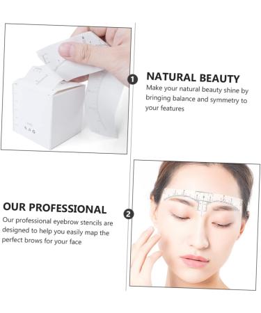 Healeved R gle Sourcils Adh sive Jetable 50 Autocollants Mesureur Flexible Maquillage D butants Professionnels Sym trie Sourcils Outil Auxiliaire - Buy Online on GoSupps.com