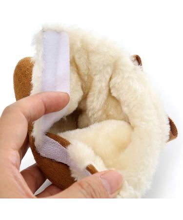 Yinuoday Winter Baby Girls Snow Boots - Warm Toddler Prewalker Shoes - Anti-Slip Newborn Boots (6-12 Months) - Dark Brown - Buy Online on GoSupps.com