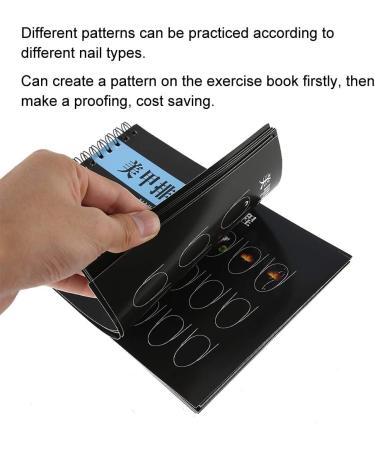 Nail Art Practice Template Learning Book Manicure Drawing Painting Exercise Tool with A Variety of Patterns for Beginners (Paibihua) - Buy Online on GoSupps.com
