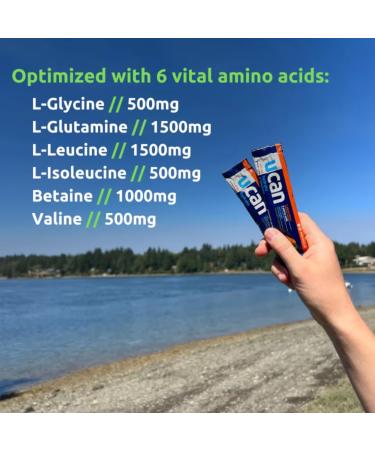 UCAN Hydrate + Aminos Packets - Keto Sugar-Free Electrolyte Drink for Muscle Recovery - 10 Count Orange - Essential Electrolytes EAAs & BCAAs for Runners & Athletes - Non-GMO Vegan - Buy Online on GoSupps.com