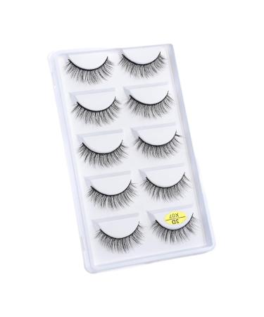 UAMOU Mink Eyelashes 10/50/100 Boxes Wispy 3D Mink Lashes Makeup Natural Long Volume False Eyelashes Bulk Faux Cils Custom Cheerfully (Color : 5 Pairs X07 Size : 50 Boxes)