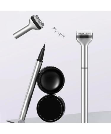 Lower Lash Stamp lower lash stamp with ink 2-in-1 Waterproof Eyeliner & Lower Eyelash Stamp Artifact Set with Individual Liquid Eyeliner Eyeliner Stamps Tool for Lower Eyelash (Black) - Buy Online on GoSupps.com