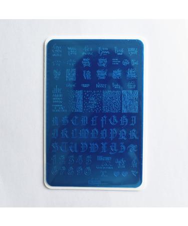 ABC Letter Love Heart Design Nail Stamping Plate - Stainless Steel Template for Alphabet & Numbers - D-21 - Buy Online on GoSupps.com