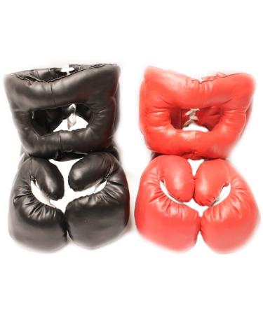 Shelter New 16oz Sets 2 Headgear 2 Pair Boxing Punching Gloves