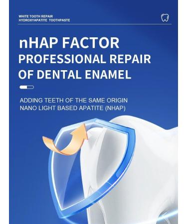 2PCS 7.5% Hydroxyapatite Toothpastes Remineralize Fluoride-Free Stain Removal Daily Use for Oral Health Gentle Mint - Buy Online on GoSupps.com