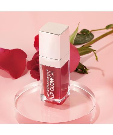 Sefudun Lip Glow Oil - Hydrating Lip Gloss Long Lasting Waterproof Tint Set (Rose) - Buy Online on GoSupps.com