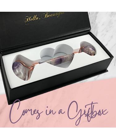 Buy Celestial Silk Amethyst Face Roller - Premium Anti-Aging Facial Massager | Genuine Natural Amethyst Gemstone for Skin Care - International Shipping Available - Buy Online on GoSupps.com