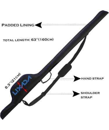 Lixada 63 Portable Fishing Rod Bag - Protective Case & Organizer in Blue - Buy Online on GoSupps.com