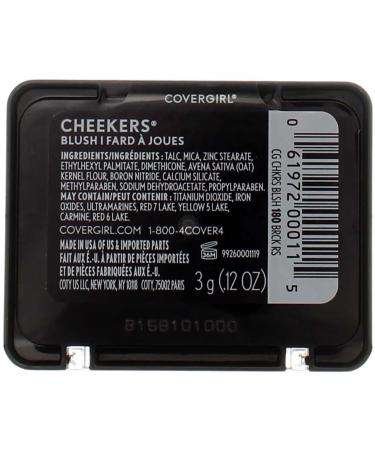 COVERGIRL Cheekers Blendable Powder Blush Brick Rose .12 oz - Varying Packaging - Buy Online on GoSupps.com