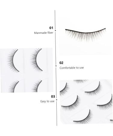 FOMIYES 2 Pairs Short Eyelash Glue False Lashes Dense Eyelashes Fake Cosmetic Eyelashes Layered Fake Lashes Hair Eyelashes Makeup Eyelashes Women Fluffy 3d Artificial Fiber Accessories - Buy Online on GoSupps.com