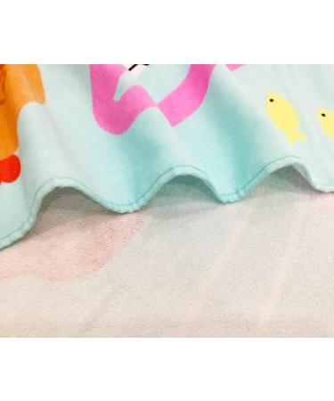 YIFONTIN Kids Beach Towel - 100% Cotton, 25.5x51 inches for Swimming, Bath, Travel - Flamingo, Lobster, Octopus Design - Ocean Park Theme - Buy Online on GoSupps.com