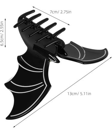 Beavorty Bat Hair Claw Clips Halloween Bat Hair Clamp Acetic Acid Strong Hold Non-slip Hair Barrette Gothic Horror Bat Headwear Hair Styling Accessories Black - Buy Online on GoSupps.com