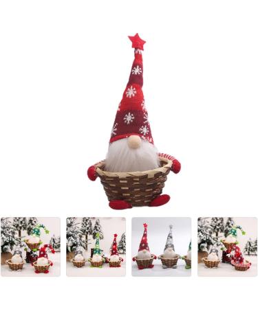 STOBAZA Christmas Candy Basket Woven Basket Elder Dining Table 31X15X15CM Red - Buy Online on GoSupps.com