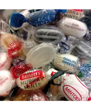 Pick & Mix Sweets Retro Candy Sweets Assorted Wrapped Sweets - Individually Wrapped Boiled Sweets With Bags (Mint Assortment 280g) Mint Assortment 280g