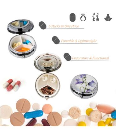 Buy 6Pcs Elegant Pill Box Case - Portable CREATIEE-PRO Medicine Organizer for Travel | Fashionable & Practical Vitamin Holder (6 Patterns 1.6 Inches - Buy Online on GoSupps.com