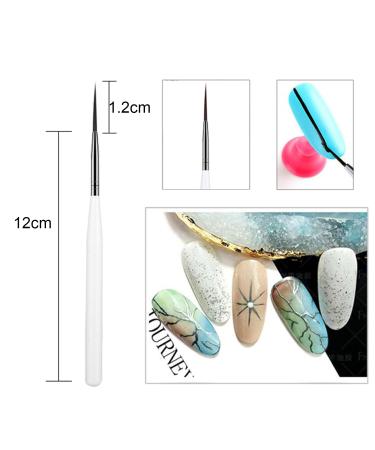 Luoshapucy Nail Design Brush Set - 3 Professional Nail Art Liner Brushes for DIY & Salon Use - Fine Liner in White - Buy Online on GoSupps.com
