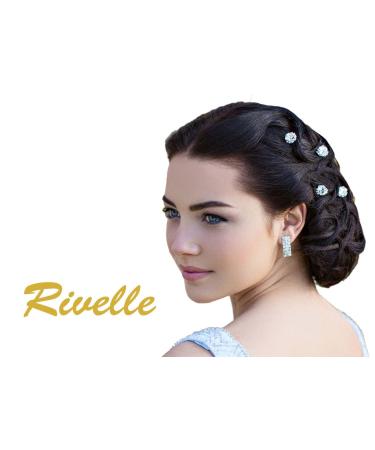 Rivelle Ladies Curlies Rhinestone 8mm Crystal Hair Spirals - 8 Pieces Swarovski Hair Accessories for Weddings & Bridal Jewelry - Buy Online on GoSupps.com