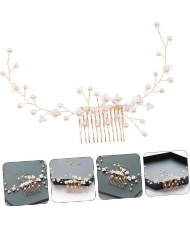 MAGICLULU Bridal Hair Comb Bridal Pearl Headwear Pearl Hair Comb Handmade Headwear Decor Pearl Headdress Bride Hair Comb Wedding Hair Comb Pearl Headpiece Bridal Headdress Hair Accessories - Buy Online on GoSupps.com