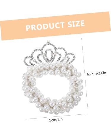 minkissy Hair Accessories Girls Hair Ties Pearl Crown Hair Ties Elastic Ponytail Holder Little Girl Hair Ties Elastic Hair Tie for Girl Pearl Hair Ties South Korea Child Alloy Pearl Beads - Buy Online on GoSupps.com