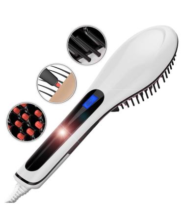 RoyalCraft Hair Straightener Brush | Pro Electric Styling Comb for Silky Straight Hair | Anti-Scald Anti-Static & Zero Damage Care | International Shipping Available - Buy Online on GoSupps.com