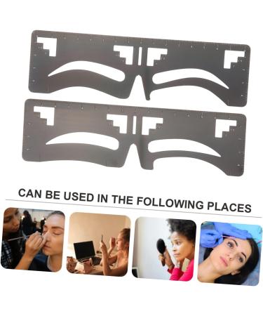 LALAFINA 6 Pcs Eyebrow Ruler Brow Shaping Template Tool Eyebrow Guide Stencil Eyebrow Trimming Guide Ruler - Buy Online on GoSupps.com