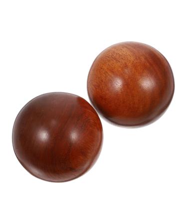 Magiclulu 2st Health Ball Handball Massageball Handball Depth massage gifts for adults The gift retro red rosewood balls fitness balls for adults portable 55x5.5cm red