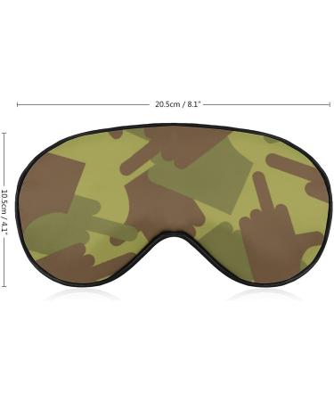 Middle Finger Camouflage Sleep Mask - Adjustable Strap, Blocks Light for Night Travel Nap | Men's Women's Blindfold Eye Cover - Buy Online on GoSupps.com