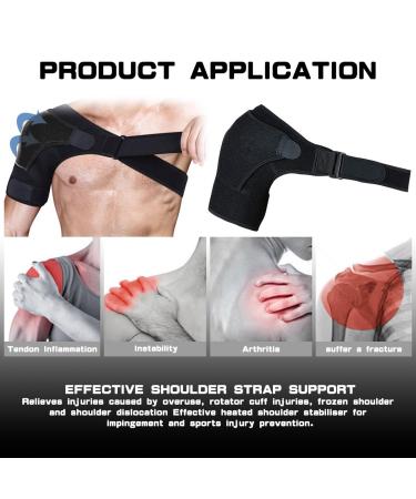 Shoulder Brace - Adjustable Neoprene Rotator Cuff Support & Compression Sleeve for Fitness & Torn AC Joint - Breathable Shoulder Protector - Buy Online on GoSupps.com