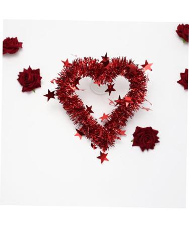 Zerodeko 4pcs Wreath Wedding Party Decoration Supplies Wedding Signs Valentines Heart Hangings Valentines Day Ornaments Valentine s Day Garland Red The Pet Heart-shaped Charm - Buy Online on GoSupps.com