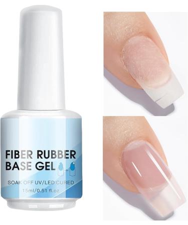  Wezalget Reconstructive Repair Gel for Nails Clear Base Gel Polish with Fiberglass - Manicure Accessories 15ml Clear Requires UV/LED Curing for Salon Home and Travel - Buy Online on GoSupps.com