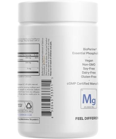 Codeage Liposomal Magnesium Glycinate Supplement - Magnesium Bisglycinate Pills - BioPerine Black Pepper - Liposomal Delivery - Non-GMO Gluten-Free Mineral - 120 Capsules - Buy Online on GoSupps.com
