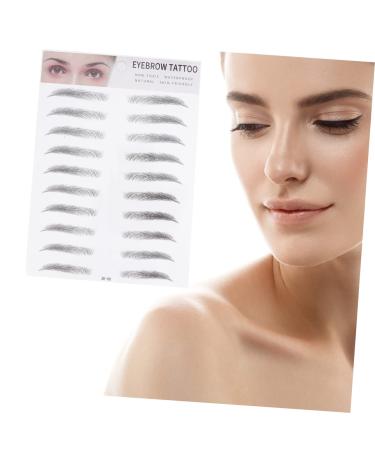 Housoutil 2pcs 3d Eyebrow Stickers Beauty Kit Lady Tools Hair Kit Eyebrow Tool The Lazy 6d Eyebrow Trimming