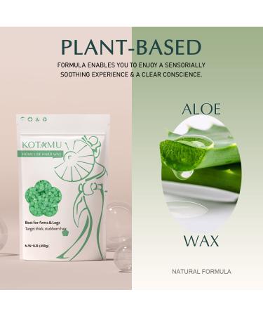KOTAMU 450G Aloe Hair Removal Hard Wax Beads - Ideal for Thick & Stubborn Body Hair Leg Waxing - Buy Online on GoSupps.com