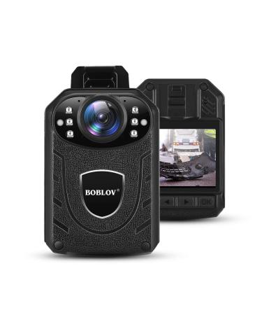 BOBLOV KJ21 Body Camera, 1296P Body Wearable Camera Support Memory Expand Max 128G 8-10Hours Recording Police Body Camera Lightweight and Portable Easy to Operate Clear NightVision (KJ21 Only)