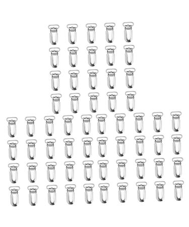 Nuobesty 75 Stk Libber holder Schnullerhalter-Clip Fashion jewelry for women's braces braces made of metal braces braces for pacifier overall duck snable clip bibs short strap clip white