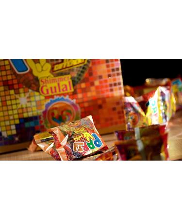 Party Shimmer Gulal (Multicolour) (Pack of 5) | 100% Natural and Herbal Gulal | Colour Powder with Natural Glitters | Shining gulal for More Fun Holi Celebration - Buy Online on GoSupps.com