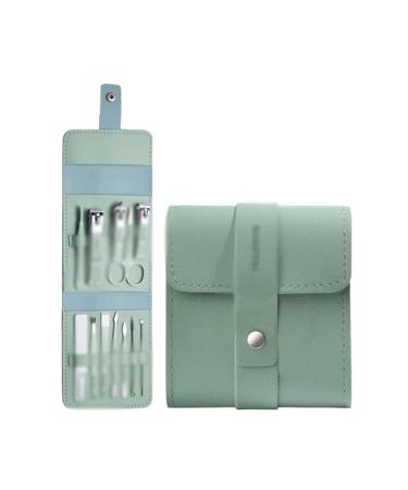 Nail Scissors Nail Clippers Kit Nail Cutter Scissor Cuticle Nipper Nails Tool Foot Face Grooming Kit Manicure Set or Men and Women Toenail Clippers (Color : Green A)