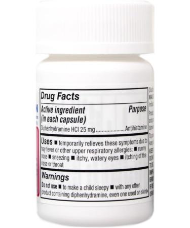 Banophen Diphenhydramine Capsules 25mg 100ct - 2 Pack - Buy Online on GoSupps.com