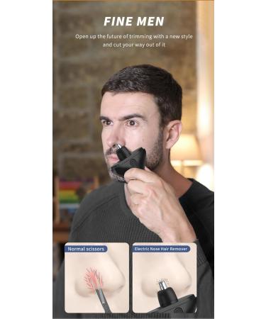 Rechargeable Ear and Nose Hair Trimmer for Men & Women - Powerful Motor Double-Edged Blades | Smooth Cuts - Black - Buy Online on GoSupps.com