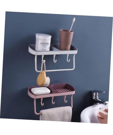 Ciieeo 2pcs Soap Holder Earth Tones Drain Soap Rack Soap Dish for Bathroom Sink Bath Soap Liquid Soap Dish with Hook Flamingo Toothbrush Holder Soap Dish for Shower Wall-mounted Shelf - Buy Online on GoSupps.com