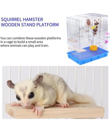 Buy Durable Wood Platform for Pets | 13x28 cm Squirrel & Hamster Stand | Ideal Parrot Cage Wooden Stand - Buy Online on GoSupps.com