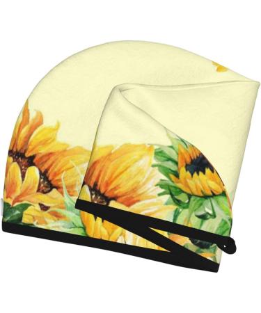 Sunflower Microfiber Hair Towel - Soft Super Absorbent Hair Wrap for Women | Quick Dry Coral Velvet for Long & Curly Hair - Buy Online on GoSupps.com