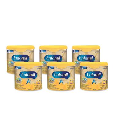 Enfamil A+ Baby Formula Powder Tub DHA (a type of Omega-3 fat) to help support brain development Age 0-12 months 663g Pack of 6