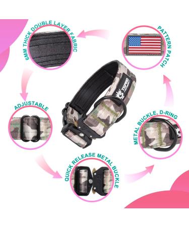 Tspro Premium Dog Collar - Adjustable Bright Patch Thick Collar with Metal Buckle for Small Medium & Large Dogs (Green Size L: 42.5cm-65cm) - Buy Online on GoSupps.com