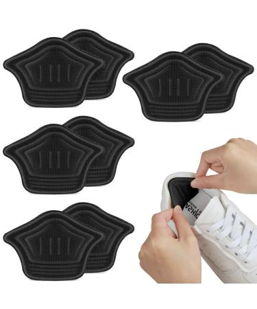 ACWOO 8pcs Heel Grips Shoe Pads 10mm Strong Adhesive Heel Cushion Inserts for Too Loose Shoes Comfort Heel Cushion Pad Thick Back Insoles Anti Blister Shoe Liners Inserts for Women and Men B (10mm)
