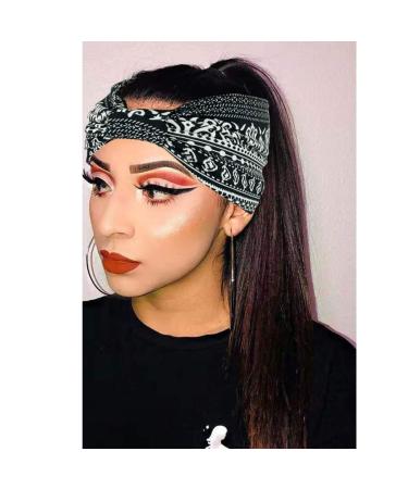 Womens Boho Headband - Wide Elastic Sports Turban for Yoga and Workout - Buy Online on GoSupps.com